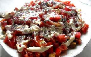 Салат Курица под кайфом с маком и копченой курицей — рецепт с пошаговыми фото