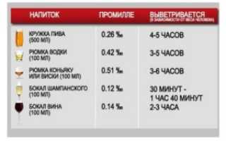 Как долго выветривается алкоголь из организма после употребления