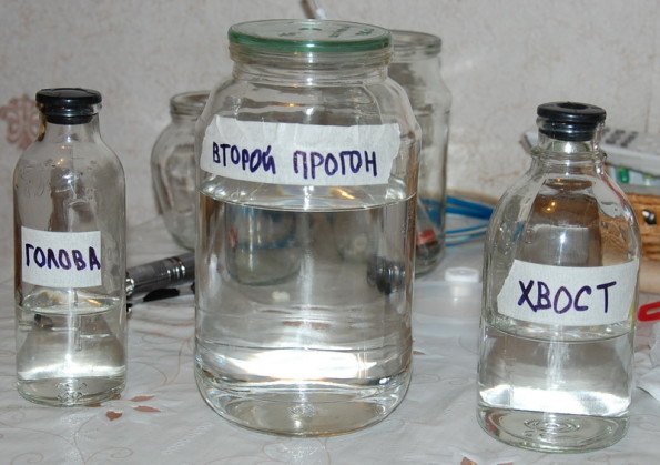 Технология отделения голов, тела и хвостов в самогоне